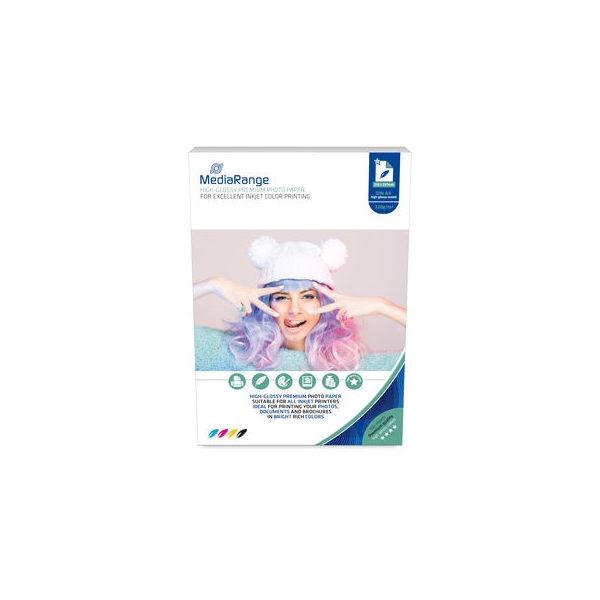 PAPEL PHOTO HIGHGLOSSY 220GR MEDIARANGE MRINK103 PLP Distribuciones
