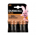 PILA DURACELL LR06 PLUS 1,5V AA 4UNID MN1500