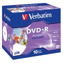 DVD+R Verbatim  Printable Jewell 4,7 GB 43508 pack 10