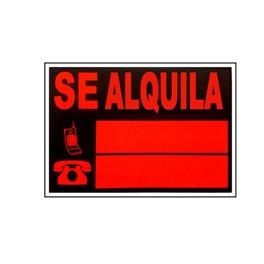 Cartel "Se alquila" 70x49