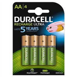 PILA DURACELL RECARGABLES HR06 AA 4UNID (2500 mAh)
