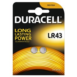 Duracell botón LR43 1.5v blister 2 Unidades