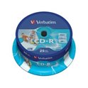 CD-R printable Verbatim 80Min 700Mb 52x, bobina 25 43439