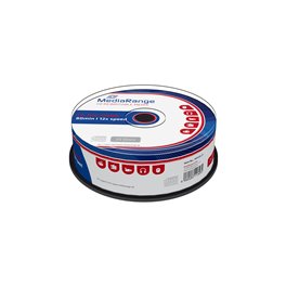 CD-RW MediaRange regrabable 80Min 700Mb 52x MR235-25, 25 unidades