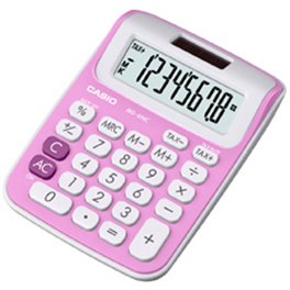 Calculadora Casio MS 6NC PK rosa claro de sobremesa 
