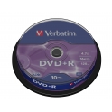 DVD+R Verbatim 4,7 GB 16x Azo, 10 unidades 43498