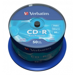 CD-R  Verbatim 80MIN 700MB 52x, 50 unidades 43351