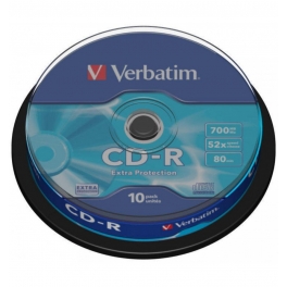 CD-R  Verbatim 80MIN 700MB 52x , 10 unidades 43437